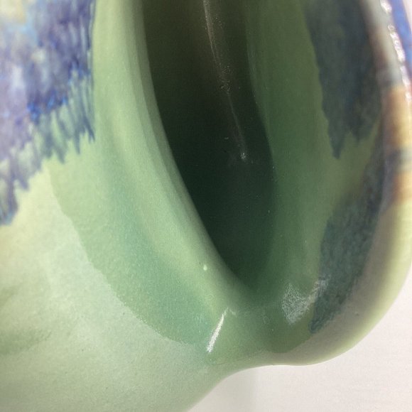 Neher Pottery Green Right Handed Hand Warmer Mug Clay in Motion 2015 Signed - Picture 7 of 10